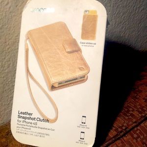 INCASE - LEATHER SNAPSHOT CLUTCH FOR IPHONE 4S